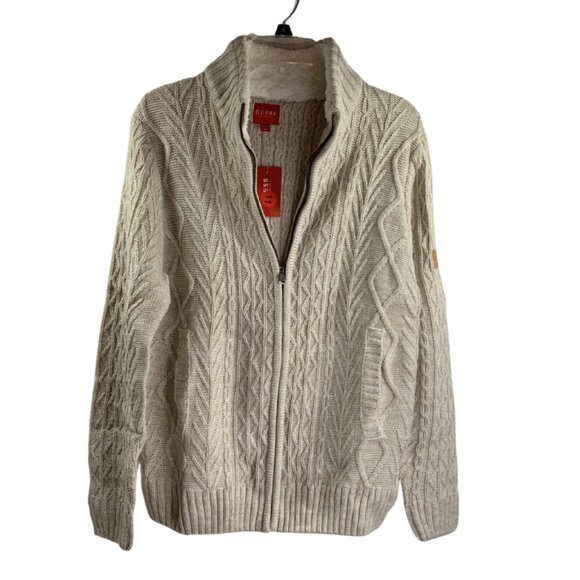 Guess Women' s Lane Full Zip Cardigan Sweater Size Med Toasted Taupe NWT - Picture 1 of 11